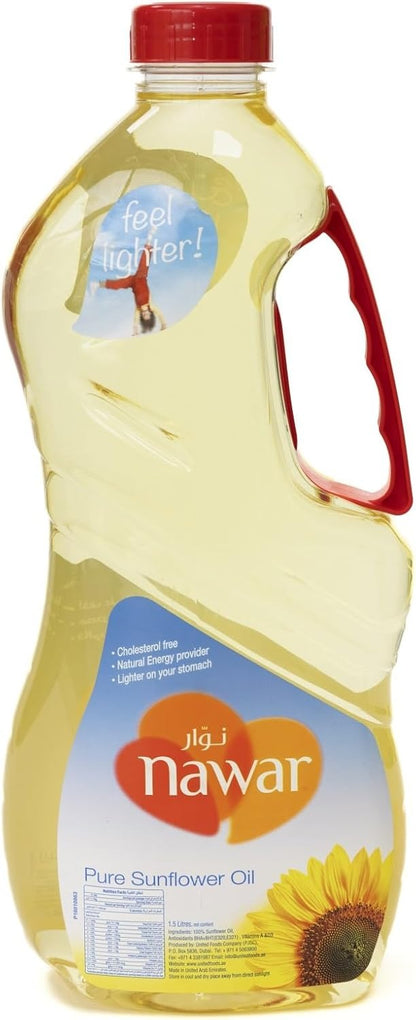 Nawar Sunflower Oil 2 Pcs x 1.5 ltr Twin Pack Special Offer