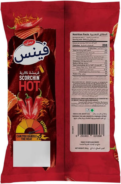 Tiffany Finns Chips Scorchin' Hot, 85g