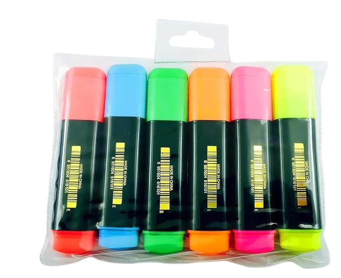 Flamingo Highlighter-F-555-6, 6 Pieces