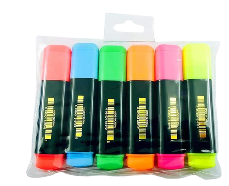 Flamingo Highlighter-F-555-6, 6 Pieces