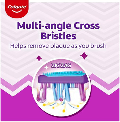 Colgate Zigzag Medium Toothbrush, 3 Pieces