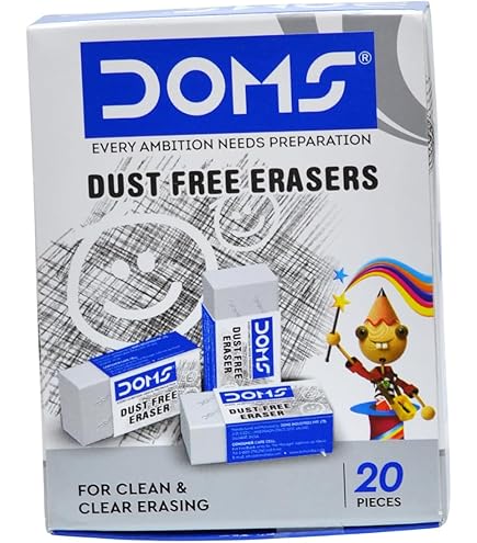 Doms Xl Dust-Free Eraser, 20 Count