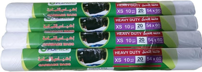 Fijipack Heavy-Duty 80 Gallon Black Garbage Bags, 20 Pack