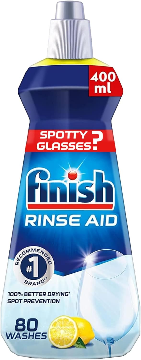 Finish Rinse Aid Lemon Sparkle Dishwasher Detergent, 400ml
