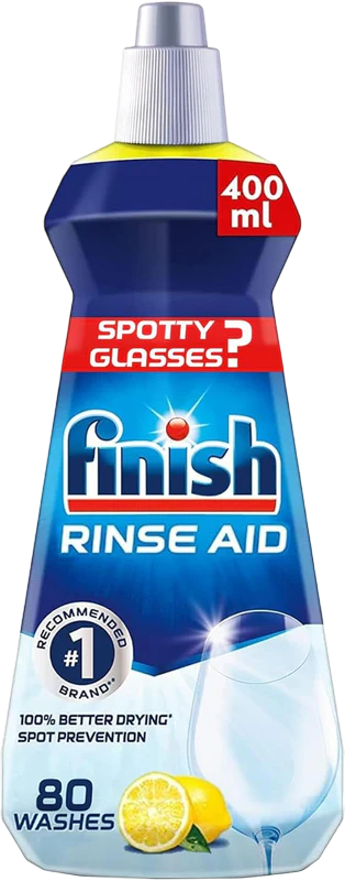 Finish Rinse Aid Lemon Sparkle Dishwasher Detergent, 400ml
