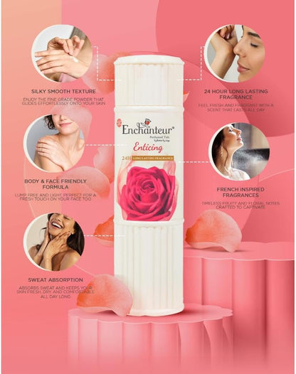 Enchanteur Perfumes Talc Powder, 4x125g