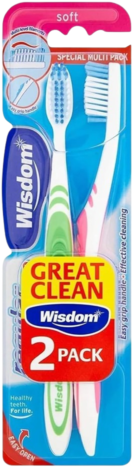 Wisdom Regular Plus Toothbrush Soft Pack Of 2