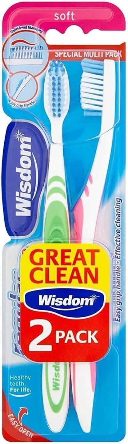 Wisdom Regular Plus Toothbrush Soft Pack Of 2