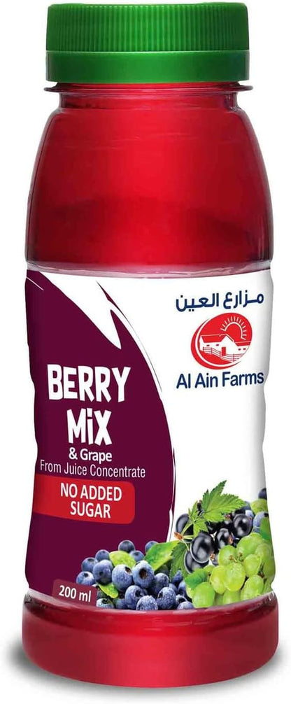 Al Ain Farms Berry Mix & Grape Nectar Juice 200ml