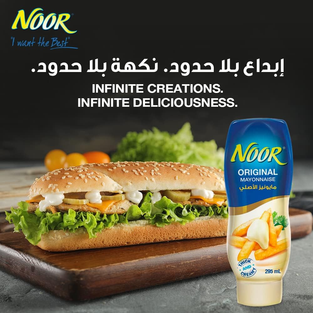 Noor Original Thick & Creamy Mayonnaise Squeezy Bottle, 295ml