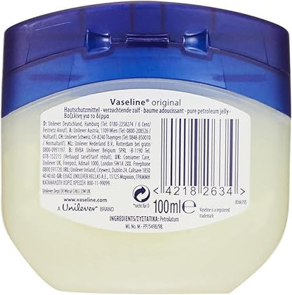 Vaseline Original Pure Petroleum Jelly, 100ml