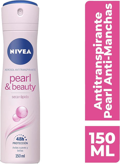 NIVEA Pearl & Beauty 48H Antiperspirant Deodorant Spray for Women, 150ml