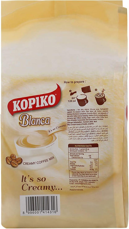 Kopiko Blanca Instant Coffee Sachets, 10x30g