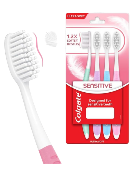 Colgate Gentle Sensitive Toothbrush, 4 Pieces