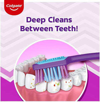 Colgate Zigzag Medium Toothbrush, 3 Pieces