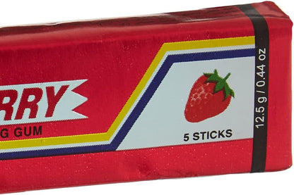 Batook Strawberry Chewing Gum, 5 Sticks, 20x12.5g