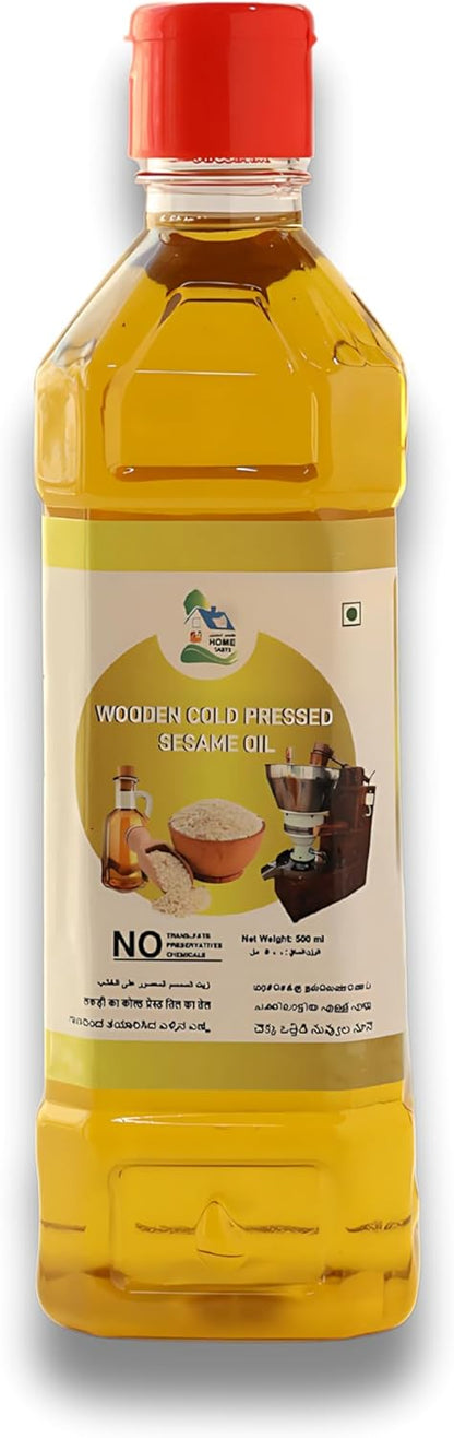 Home Taste Wooden Cold Pressed Sesame Oil, 500ml