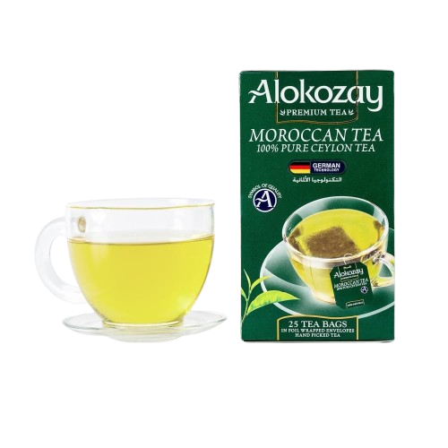 Alokozay Moroccan Tea  - 25 Tea Bags in Individual Foil Wrapped Envelopes