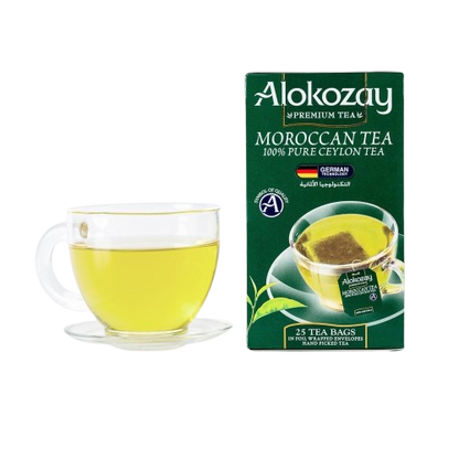 Alokozay Moroccan Tea  - 25 Tea Bags in Individual Foil Wrapped Envelopes