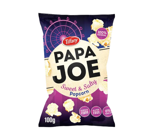 Tiffany Papa Joe Sweet & Salty Popcorn, 100g