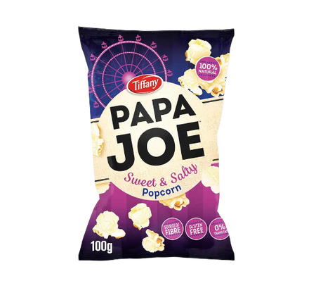 Tiffany Papa Joe Sweet & Salty Popcorn, 100g