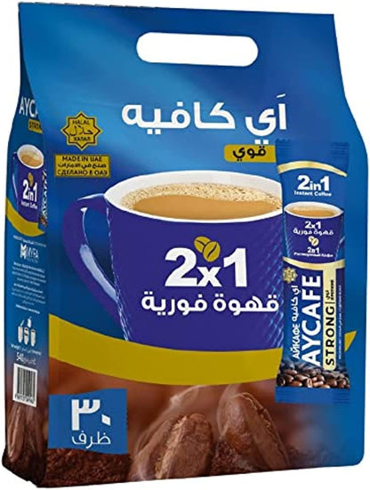 Aycafe Strong 2 in 1 Instant Coffee Sachets 30 x 18 gr