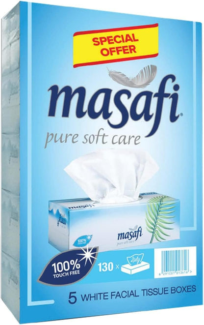 Masafi 2Ply White Tissue, 5x130 Sheets