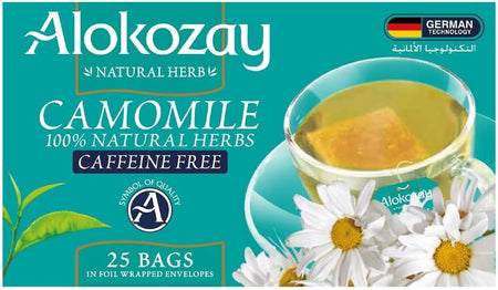 Alokozay Camomile Tea - 25 Tea Bags in Individual Foil Wrapped Envelopes