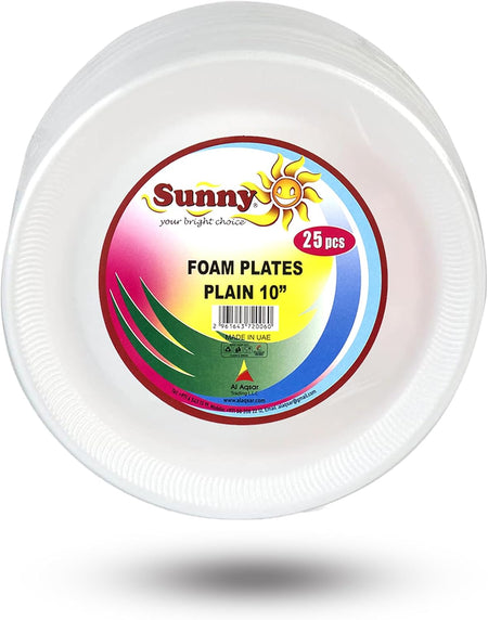 SUNNY FOAM PLATES PLAIN 9" 25S