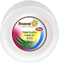 Sunny Foam Plates Plain