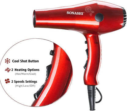 Sonashi Hair Dryer Shiny Red