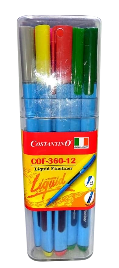Costantino 411-11 Bolt Liquid Ink Pen, 10 Pieces