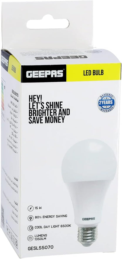 Geepas Energy Saving Led Bulb, 15 Watts