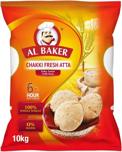 Al Baker Chakki Fresh Atta Flour, 10kg