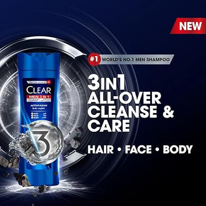 CLEAR MEN 3in1 ACTIVE CLEAN SHAMPOO 200ml
