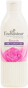 Enchanteur Romantic Satin Smooth Body Lotion Rose Scent with Aloe Vera & Olive Butter, 250ml