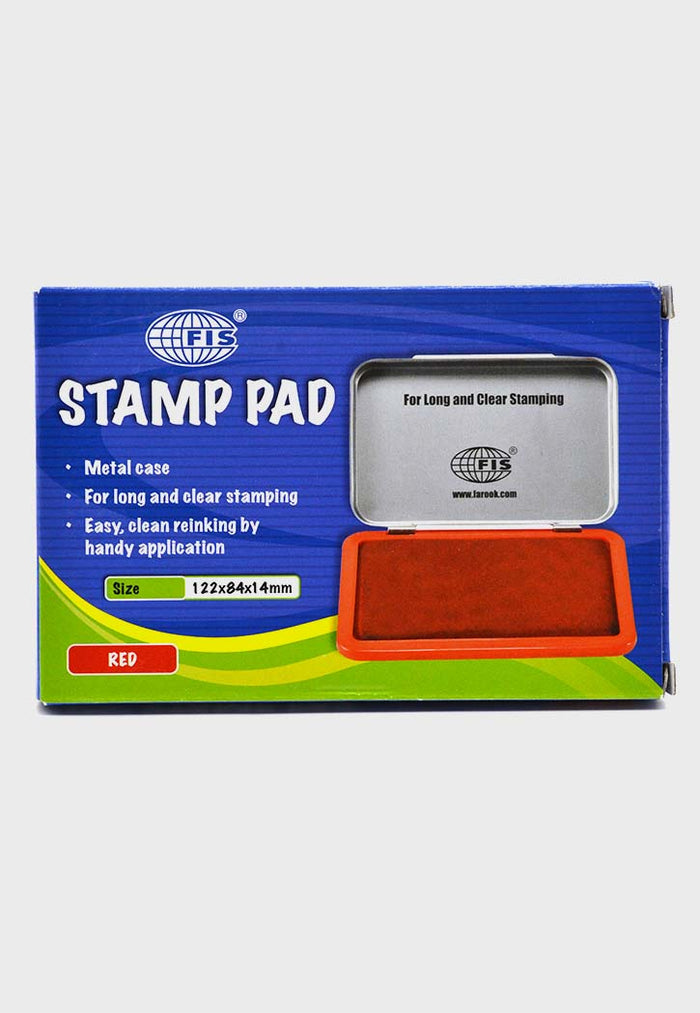FIS Stamp Pad, Metal, 122x84x14mm, Red