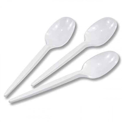 Fijipack White Spoon, 50 Pieces