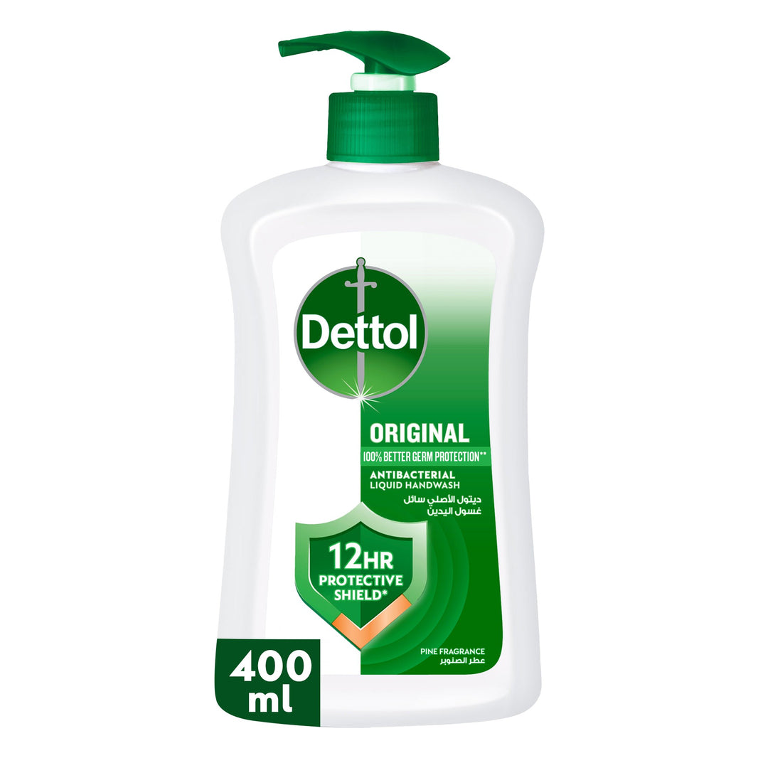 Dettol Original Pine Fragrance Antibacterial Handwash Pump, 400ml