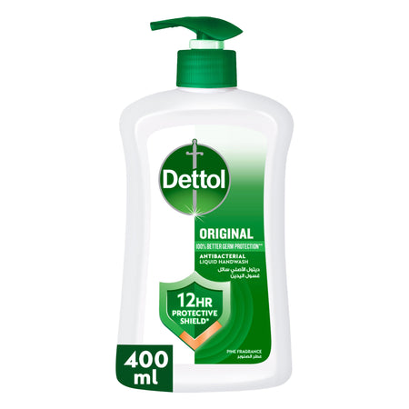 Dettol Original Pine Fragrance Antibacterial Handwash Pump, 400ml