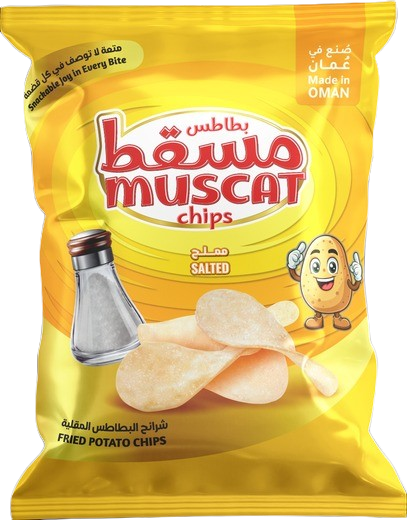 Muscat Chips Salted Fried Potato Chips, 24x12g