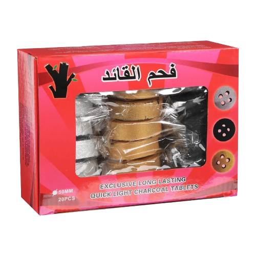 Al Qaed Round Charcoal Tablets Asst, 20Pcs