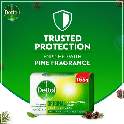 Dettol Antibacterial Original Soap Bar, 4x165g