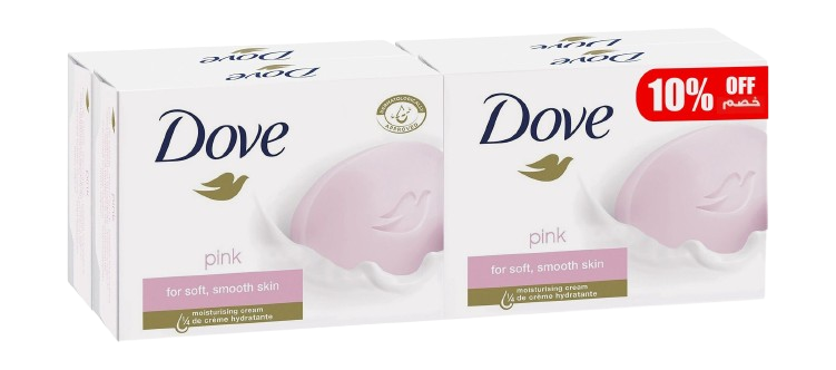 Dove Pink Moisturizing Beauty Soap Bars (10% Off), 4x125g