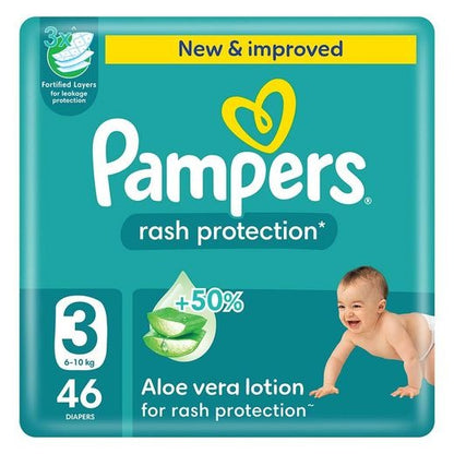 Pampers Care Value Pack Baby Diapers, Size 3, 46 Pieces