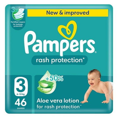 Pampers Care Value Pack Baby Diapers, Size 3, 46 Pieces