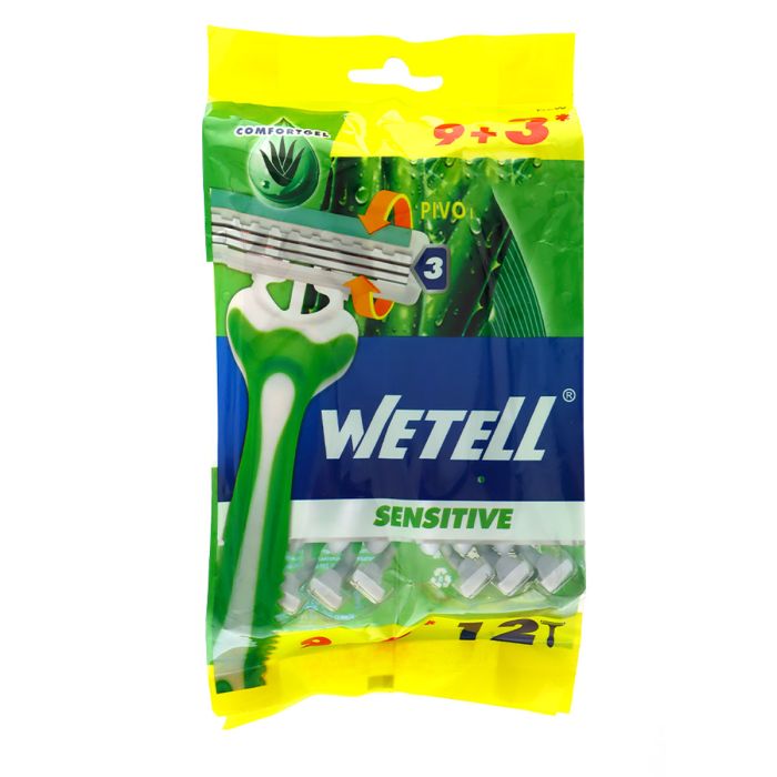Wetell Sensitive Shaving Razor, 12 Pieces
