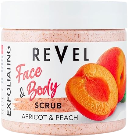 Revel Apricot & Peach Face & Body Scrub, 475ml