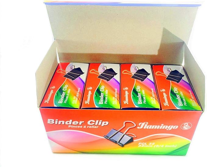 Flamingo Rose Gold Binder Clip 24P-FB41MM, 24 Pieces