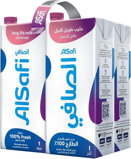 Al Safa Long Life Full Fat Milk, 4 Pieces